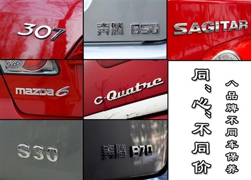 相同动力系统 八个不同品牌车保养调查