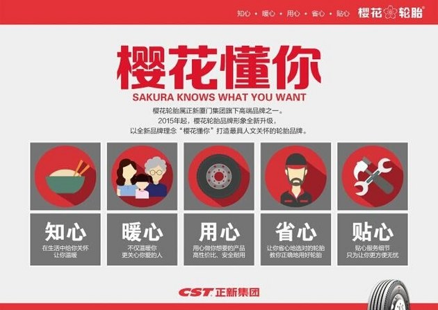樱花轮胎 用"五心"对话用户