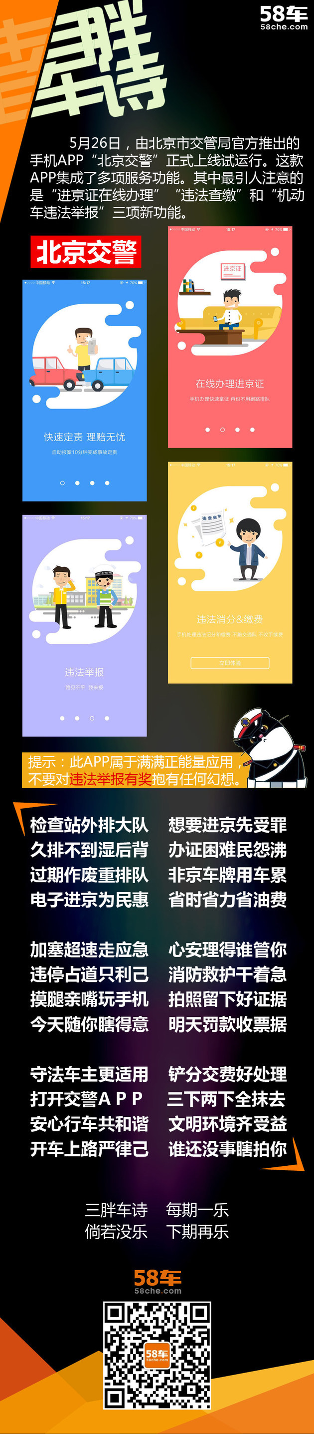 举报违章铲分交罚款 北京交警app已上线