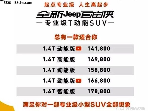 国产Jeep自由侠上市 售14.18-17.88万元