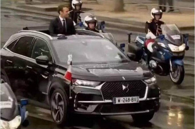 法国总统马克龙最新座驾 DS7敞篷版登场
