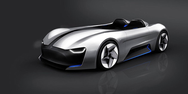 特斯拉新一代Roadster Y渲染图外观炫酷