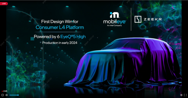 Mobileye宣布与极氪联手 2024年推出L4级自动驾驶汽车