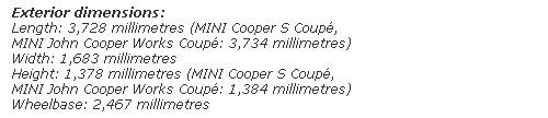 1.6T两个版本 MINI Coupe官方细节发布