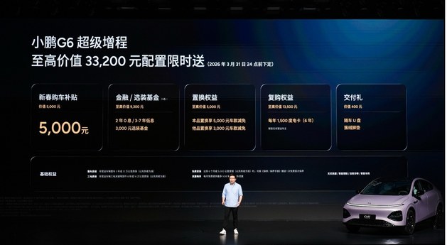 18.68万元起 小鹏G6超级增程版上市