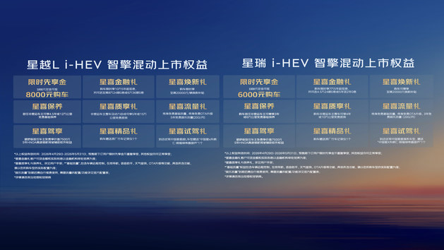 吉利中国星i-HEV智擎混动上市 限时9.67万元起