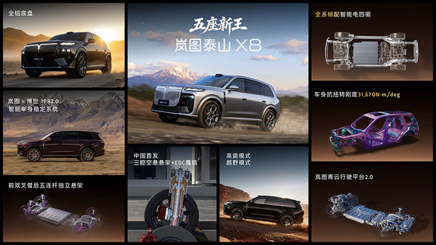 超级大5座SUV/29.29万起 岚图泰山X8正式上市