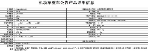 有望4月份发布 北汽绅宝A150申报图曝光