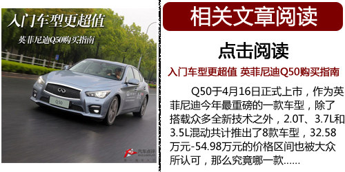 后来者居上 英菲尼迪Q50对比宝马3系