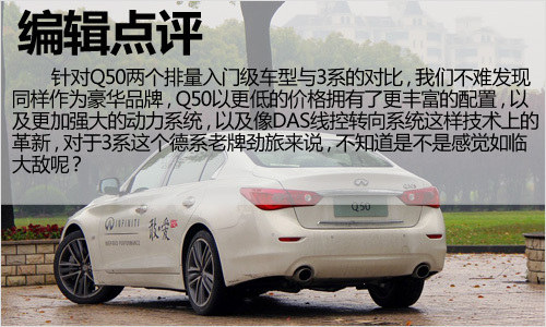 后来者居上 英菲尼迪Q50对比宝马3系