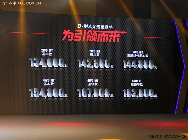 江西五十铃D-MAX上市 售13.4-18.28万元