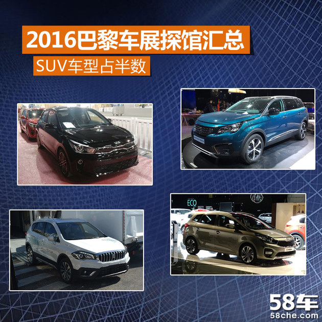 2016巴黎车展探馆汇总 SUV车型占半数