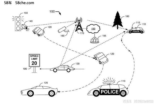 福特申请自动驾驶警车专利 可自动追踪