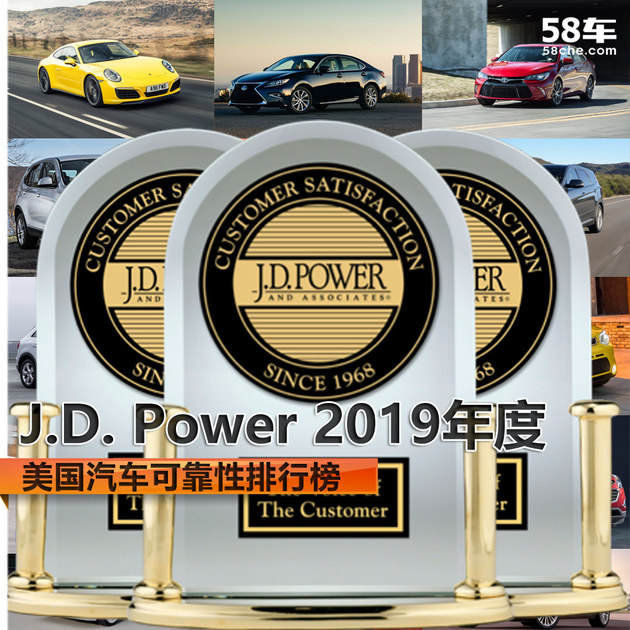 J.D. Power 2019年 美国汽车可靠性排行