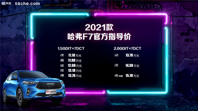 2021款哈弗F7/F7x双星上市 11.18万起售