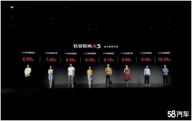 10万级主流SUV 欧尚X5上市价6.99万起