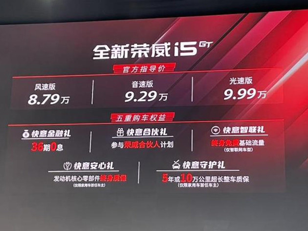 2021成都车展：荣威i5GT正式上市 售价区间为8.79-9.99万元