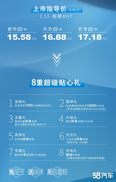 瑞虎8 PLUS 鲲鹏e+15.58万元起售 ！