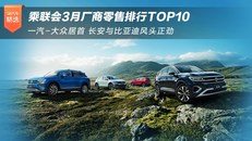 3月厂商零售排行TOP10
