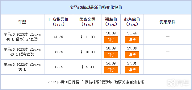 宝马i3正在热销中 购车优惠高达11万元