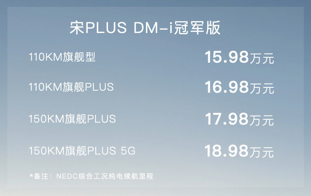 比亚迪宋PLUS冠军版买哪款最值？ DM首选150KM旗舰PLUS/EV首选520KM旗舰型