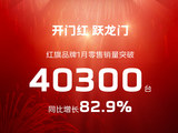 开门红 跃龙门 一汽红旗1月销量突破40300台 同比增长82.9%