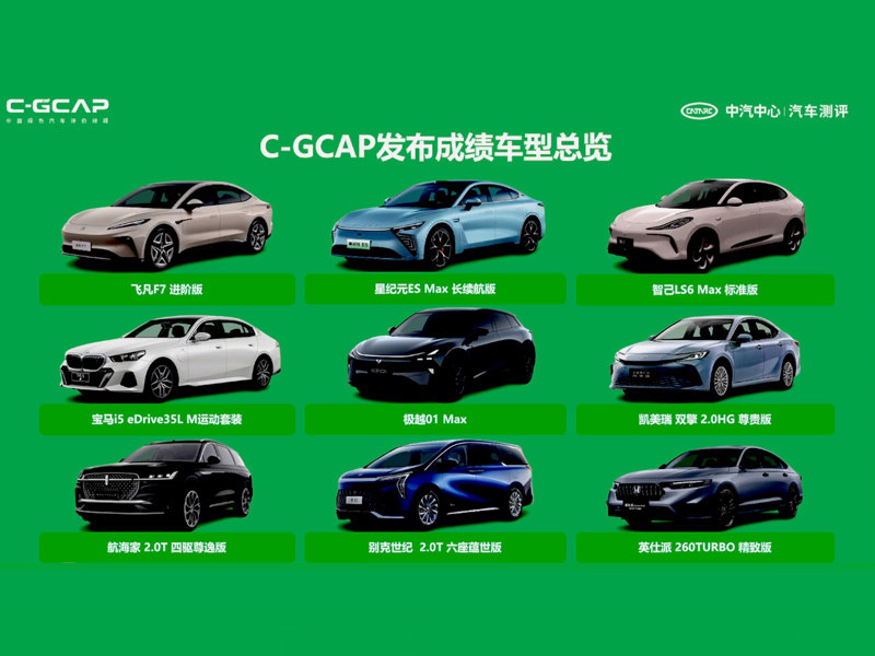最新C-ICAP/C-GCAP成绩出炉 您有12款车型测评结果待查收