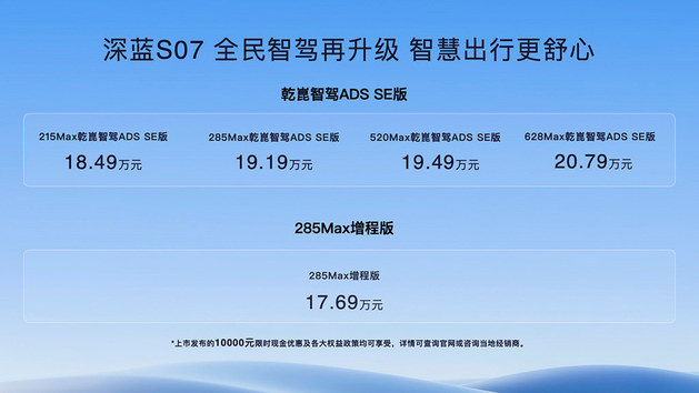 深蓝S07华为版让智驾触手可及 限时大优惠