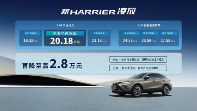 一汽丰田新RAV4荣放&新HARRIER凌放焕新上市