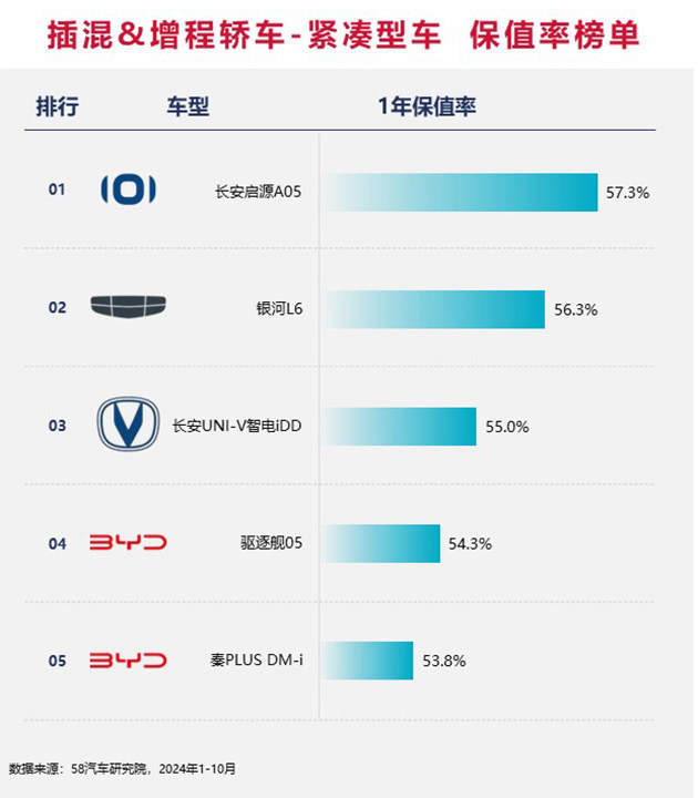 2024中国汽车保值率排行榜 增混市场差距缩小/坦克成市场“硬通货”
