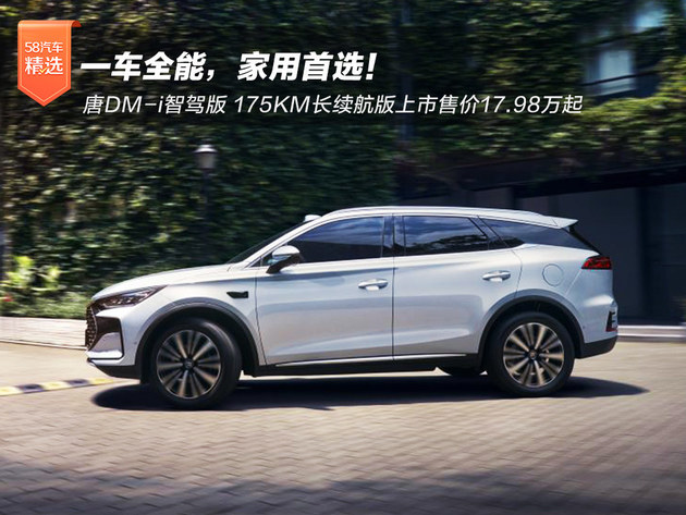 唐DM-i智驾版 175KM长续航版上市17.98万起
