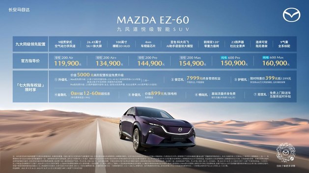 长安马自达MAZDA EZ-60上市 11.99万元起