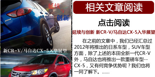 城市跨界/明年引入 马自达CX-5官图解析