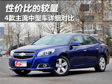 性价比的较量 4款主流中型车详细对比